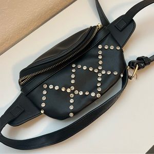 Black studded mini Fanny pack